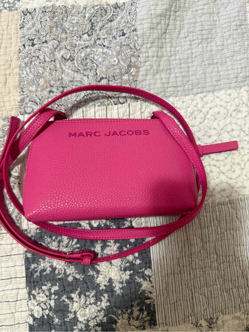 Marc Jacobs Fuchsia Pebbled Leather Crossbody